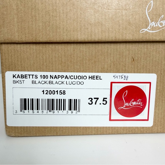 Christian Louboutin Kabbets 100 Black Pumps with Red Sole Size 37.5